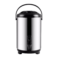 鸣固 应急保温桶双层发泡保温桶 不锈钢应急保温桶 商用大容量应急保温桶 8L 颜色请备注 默认发黑色