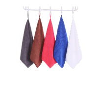 鸣固 LC8344 清洁方巾挂钩超细纤维毛巾擦车巾厨房家政保洁抹布 30*30 素色 10条装KW761766