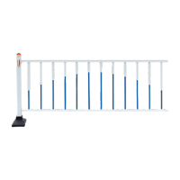 鸣固 城市道路护栏 马路隔离栏锌钢围栏 防撞活动护栏 单立柱1.0m高(单拍不发)