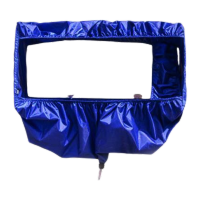 鸣固 ZJ6919空调清洗罩 3p挂机室内通用免拆深度清洁接水套 家电清洗专业工具罩 小号蓝色送2.5米排水管