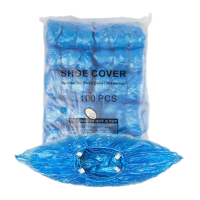 鸣固 鞋套机 T型扣一次性鞋套 100只/包PE塑料