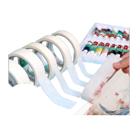 鸣固 美纹纸胶带 装修遮蔽胶带 喷漆遮蔽胶带 2.5CM*50M 5卷装