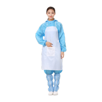 鸣固 防静电围裙 无尘车间食品防尘围裙 白色KW769716