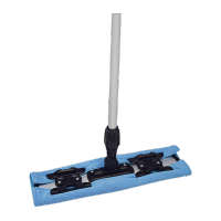 鸣固 无尘拖把 GMP洁净区拖把洁净区工厂车间专用平板拖把 不掉毛 不锈钢杆 蓝色60*9.5cm