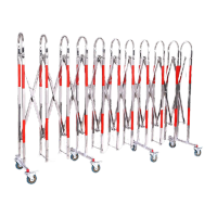 鸣固 伸缩围栏304不锈钢/高1.1m展开长8m