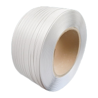 鸣固 打包带 pp塑料打包带 手工半自动打包机捆扎带 宽13mm 厚1.1mm 8kg/卷(白色) ZH3358