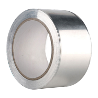 鸣固 铝箔胶带 胶粘单面导电胶带 0.1mm厚自粘纯铝阻燃防尘防潮热反射隔热耐高温胶带 单面导电55MM*20M 5卷