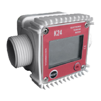 鸣固 外螺纹流量计K24 柴油机械式流量计高精度加油泵表1寸口径数字流量表