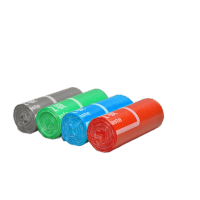 鸣固 易腐分类平口连卷可降解垃圾袋 四色易腐分类 50*60(4卷80个)CW850945