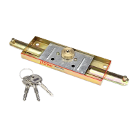 鸣固 卷帘门锁 卷闸门锁商铺仓库通用型铜芯防盗防撬门锁底部开 十字款MGF2179