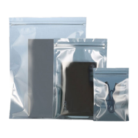 鸣固 防静电袋 自封口拉链袋 硬盘袋包装袋主板袋IC袋防潮袋镀膜袋 110mm*150mm 100只装