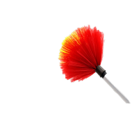 鸣固 ZJ4999蜘蛛网天花板天花扫 高空刷除尘掸扫把 圆形天花扫 红色不带杆KW994063