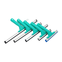 鸣固 ZJ4981简易水刮 塑料铝条刮水器绿色刮子 银色塑铝刮+35CM蓝胶条 KW815327