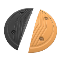 鸣固 减速带橡胶 乡村公路道路坡道加高斜坡缓冲带 半圆头一对7cm高 KW069584