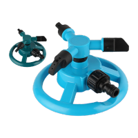 鸣固 洒水喷头农用菜园自动洒水器草坪园林喷水浇水降温 360度旋转喷水 小圆盘+小三叉头 绿色