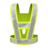 鸣固 防汛警示反光背心防汛马甲反光背带交通骑行马甲安全警示马甲环卫 V字型反光背带