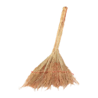 鸣固ZJ6770 清洁植物扫把 手工扫帚 物业学校工厂单位环卫扫帚 普通红色高粱脱壳小扫把KW704897
