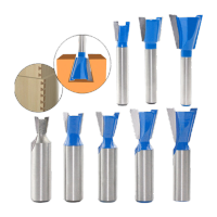 鸣固 ZV1231木工燕尾刀子口荀刀硬质合金木工铣刀雕刻机修边机刀蜂巢榫合榫接 1/4*5/8修边机使用
