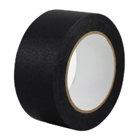 鸣固 彩色美纹纸胶带 美术生贴画手撕纸胶带 分色胶带装饰喷漆遮蔽易撕胶带 黑色20mm*20m