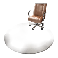 鸣固 电脑椅脚垫防滑垫子圆形地毯书房办公室椅子地垫 比利时绒环环相扣灰色直径80cm