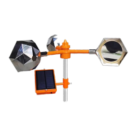 鸣固 风力驱鸟器 智能闪光太阳能语音驱鸟 鱼塘田间果园用赶鸟吓鸟器 菱形款镀锌直杆