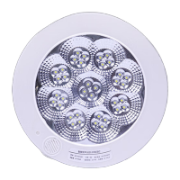 鸣固 消防声光控吸顶灯 LED楼道雷达人体感应灯过道应急照明灯 12W声光控感应KW998897