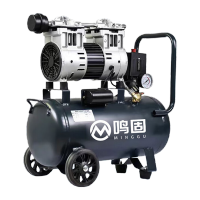 鸣固 无油空压机 220V无油大型空气压缩机维修木工钉枪打气泵 850W-30L(整机四件套+F30钉枪)