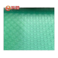 鸣固PVC 防水防滑地垫(普通铜钱纹绿,1.6 米 ×1 米)​CW961721