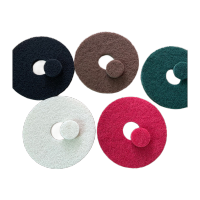 鸣固 百洁垫 涤纶工业地板地砖清洁抛光起蜡5片装洗地机百洁垫 16寸黑色/直径40cm/5片装