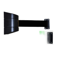 鸣固 挂壁式伸缩隔离带[常规款]挂壁式5米[黑色外壳/黑色织带]