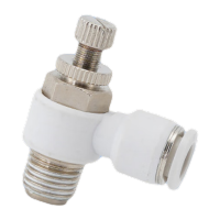 鸣固  气管快速接头调速开关调节阀节流阀气动可调 高端白色SL16*03