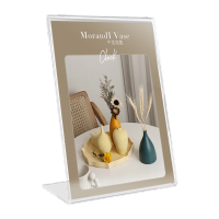 鸣固 亚克力L型立牌 透明台卡 7寸竖款