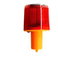 鸣固 太阳能警示灯 道路施工交通安全LED夜间频闪光信号灯塔吊 手持款小警示灯 BSD42