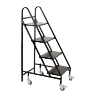 鸣固登高梯平台梯四步 黑色