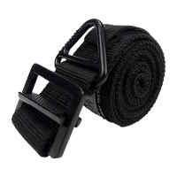 鸣固 蛙裤腰带 户外拓展编织内腰带 多功能尼龙垂降腰带 均码 黑色