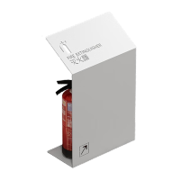 鸣固 灭火器箱子罩子空2只装收纳干粉器材陈列3-5公斤 B款白色烤漆款