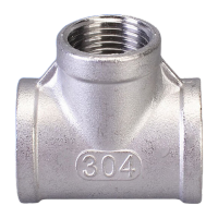 鸣固 304不锈钢三通内丝扣 耐磨损耐高温螺纹丝扣管件 水暖燃气管件 DN100-4