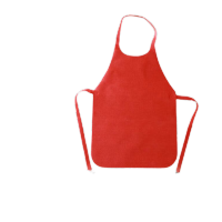 鸣固 一次性无纺布围裙 无纺布防水围兜 红色100条装 MG-ST-9426-0