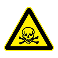 鸣固 禁止吸烟警示牌 墙贴警示警示牌 严禁烟火标识牌标志 20*30cm亚克力板 当心中毒MGF0476