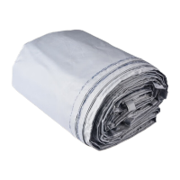 鸣固 热风炉送风带暖风机袋畜牧养殖冷风机风带耐高温牛津布袋导风管道 灰色 直径40cm1m