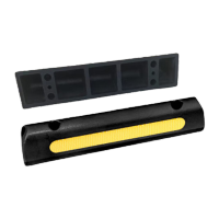 鸣固 合成材质停车位挡车器 车库限位器 车轮车位定位器止退器黄黑600*130*100