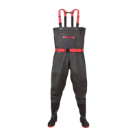 鸣固 下水裤 加厚双层护膝钢板底水靴半身连体防水裤 绿迷彩半身43