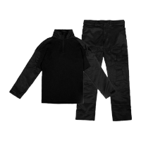 鸣固 CZ蛙服 迷彩服套装 男女透气耐磨蛙人服 户外拓展教官作训服 黑色 L码