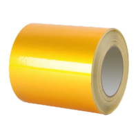 鸣固 反光胶带 反光带 安全警示胶带(反光膜纯黄5cm)地面/墙面 车库用地贴 标识带 反光贴 反光条 警示条HR