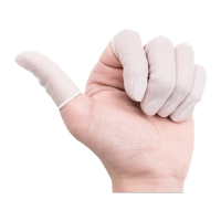 鸣固 乳胶指套 加厚防滑止滑乳胶麻点指套 半透明100个装S码