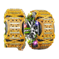 鸣固汽车防滑链suv轿车越野车通用雪地脱困锰钢合金链免千斤顶不伤胎6片黄色