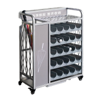 鸣固 雨伞架 商用雨伞架多层雨伞置物架学校班级商铺门口放伞架子伞桶 4层5孔 黑色 68.5*30.3*74cm