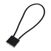 鸣固 安全锁具钢缆锁具 钥匙款28cm 黑色 单开