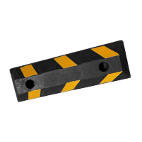 鸣固 橡塑停车位挡车器 车库限位器 车轮车位定位器止退器50欧型三斜膜定位器-重款50*16*10标准尺寸