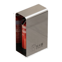 鸣固 灭火器箱子罩子空2只装收纳干粉器材陈列3-5公斤 D款原色不锈钢款